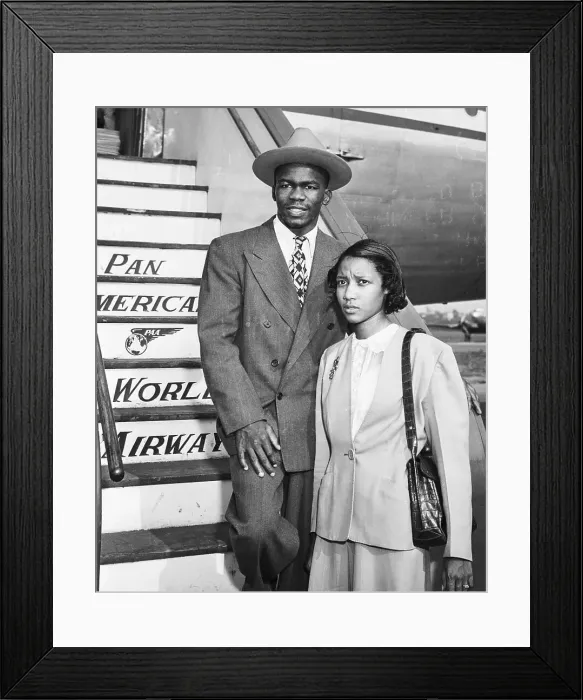 Framed Print : Ike Williams Arrives @ Airport W / Wife Framed Print : Ike Williams Arrives @ Airport W / Wife