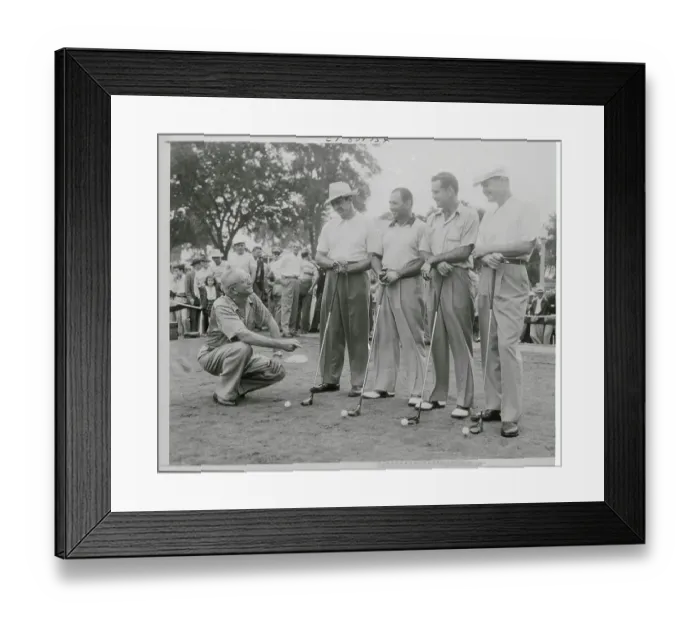 Framed Print : George S. May Posing with Tourney Finalists Framed Print : George S. May Posing with Tourney Finalists