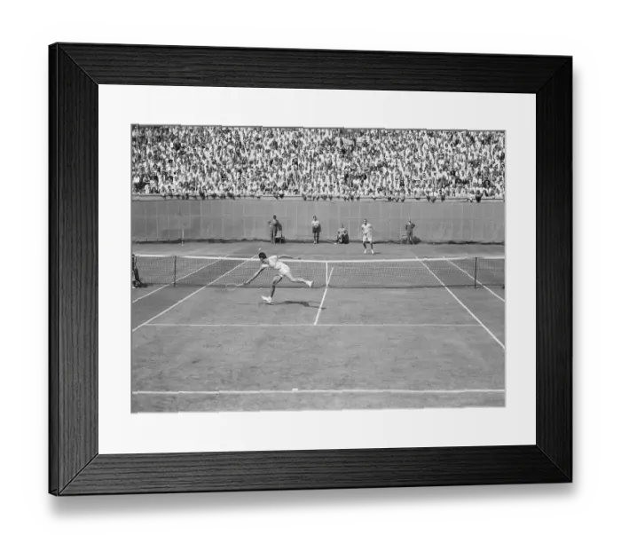 Framed Print : Tennis Players Jack Kramer and Bob Falkenburg In Tennis Match Framed Print : Tennis Players Jack Kramer and Bob Falkenburg In Tennis Match