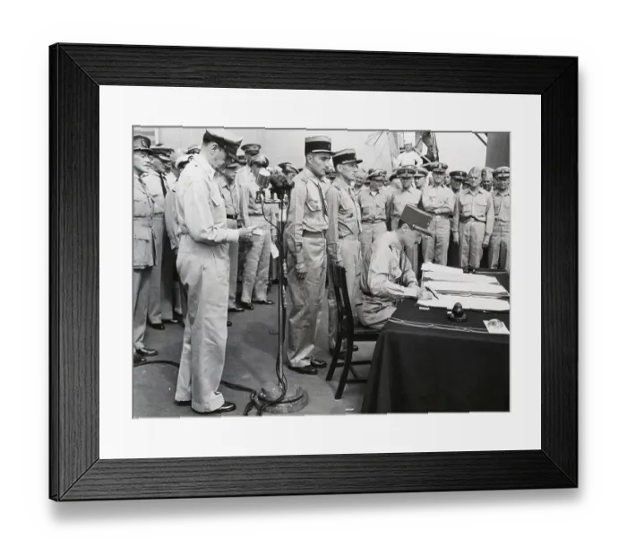 Framed Print : LeClerc Signing Treaty on Battleship Framed Print : LeClerc Signing Treaty on Battleship