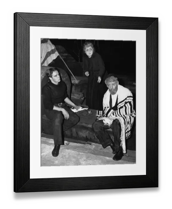Framed Print : Marlon Brando in A Flag is Born Stage Play Framed Print : Marlon Brando in A Flag is Born Stage Play