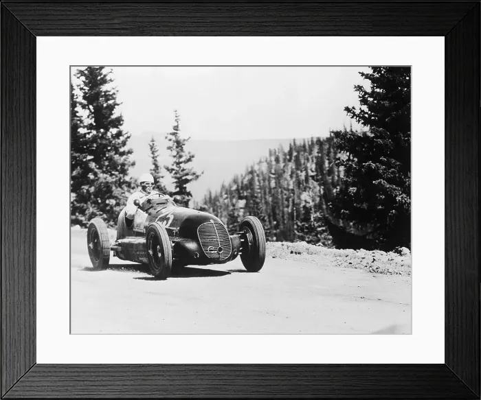 Framed Print : Louis Unser in His Maserati Framed Print : Louis Unser in His Maserati