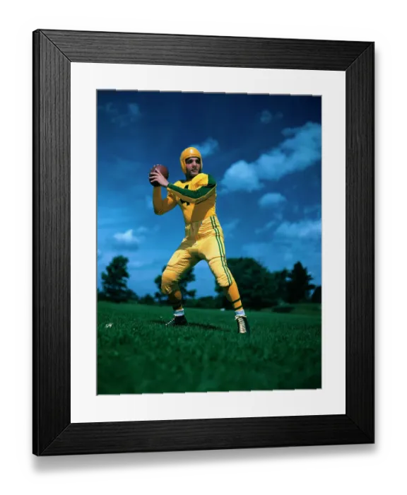 Framed Print : Paul Governale About to Throw Football Framed Print : Paul Governale About to Throw Football