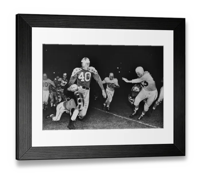 Framed Print : Elroy Crazylegs Hirsh & Howard Hickey Playing Framed Print : Elroy Crazylegs Hirsh & Howard Hickey Playing