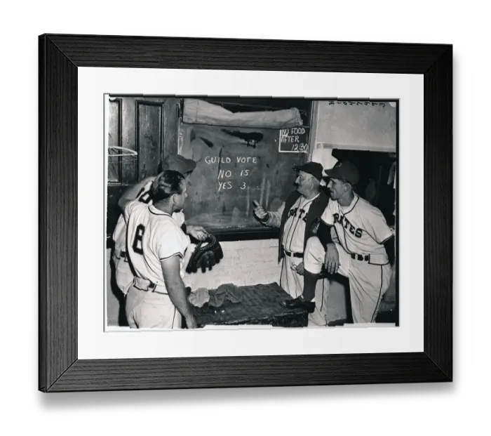 Framed Print : Honus Wagner and Players Looking at Blackboard Framed Print : Honus Wagner and Players Looking at Blackboard