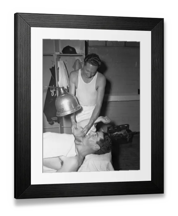 Framed Print : Trainer with Joe DiMaggio Framed Print : Trainer with Joe DiMaggio