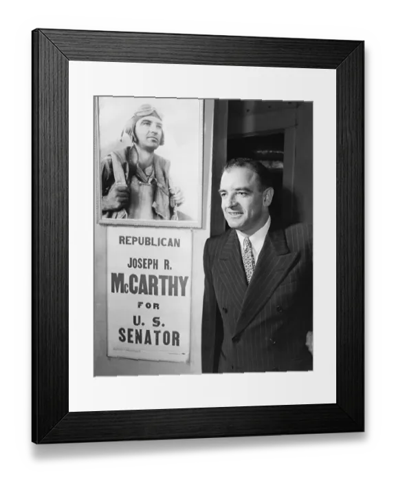 Framed Print : Joseph McCarthy Smiling