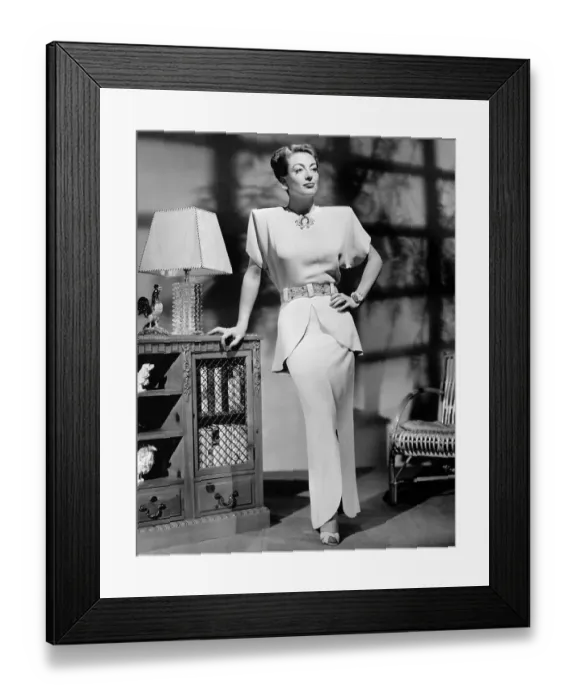 Framed Print : Joan Crawford Modeling Adrian Dress Framed Print : Joan Crawford Modeling Adrian Dress