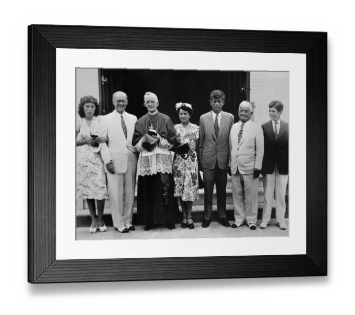 Framed Print : Kennedys Outside Church Framed Print : Kennedys Outside Church