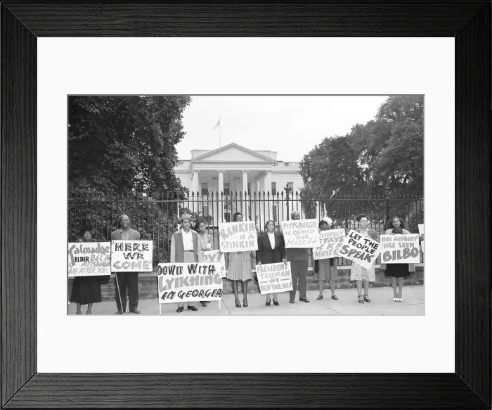 Framed Print : Protesters Outside the White House Framed Print : Protesters Outside the White House