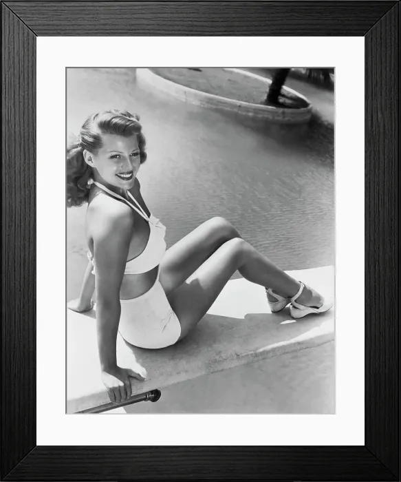 Framed Print : Rita Hayworth in Swimsuit Framed Print : Rita Hayworth in Swimsuit