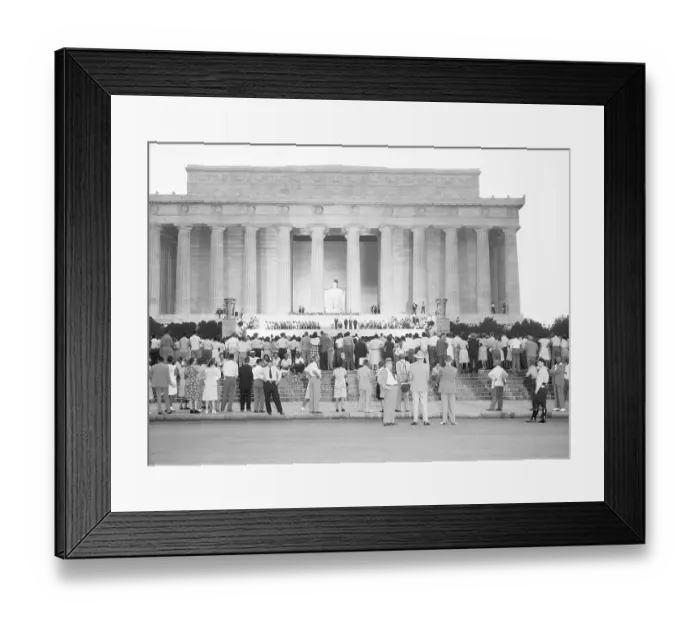 Framed Print : Marchers At Lincoln Memorial Service Framed Print : Marchers At Lincoln Memorial Service