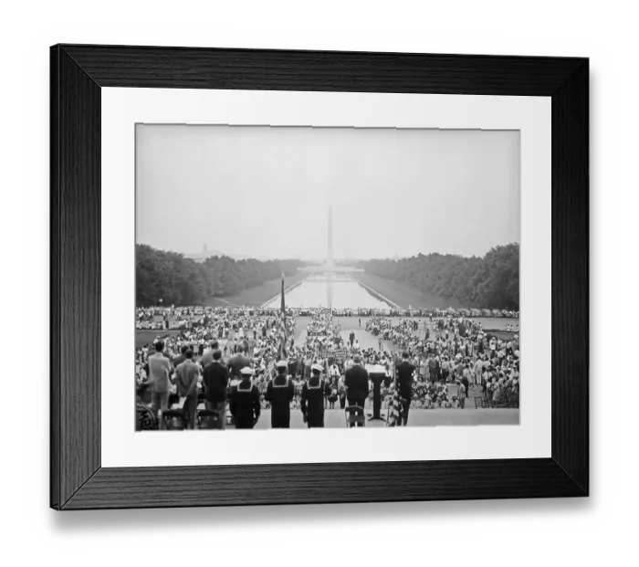 Framed Print : Organizations March To Lincoln Memorial Framed Print : Organizations March To Lincoln Memorial