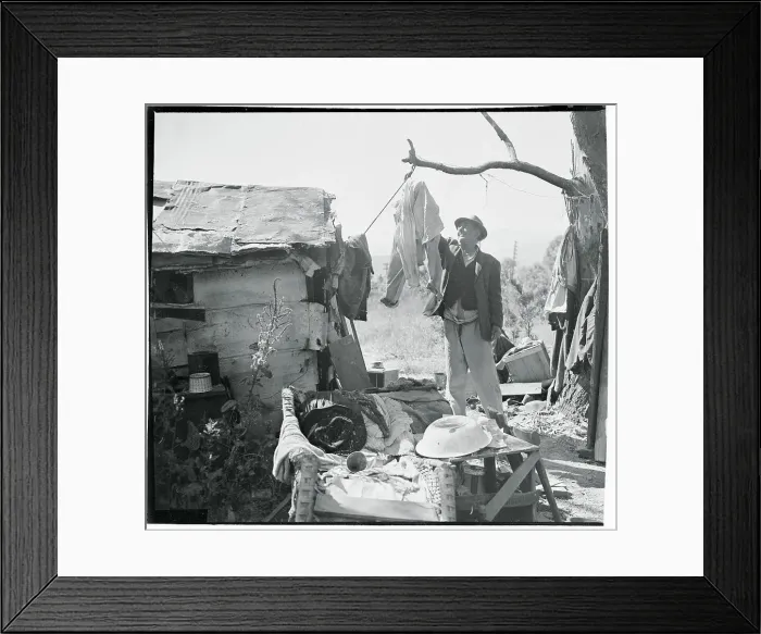 Framed Print : Hobo Cleaning His Laundry Framed Print : Hobo Cleaning His Laundry