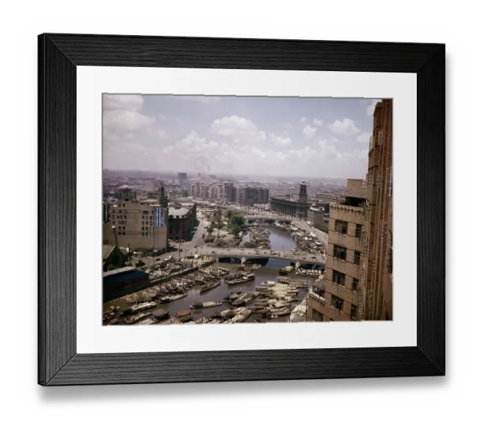 Framed Print : Aerial View of the City of Shanghai