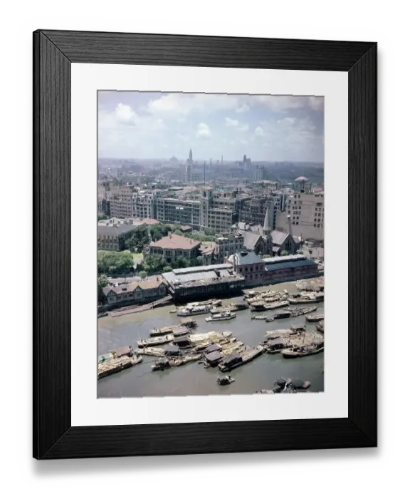 Framed Print : Aerial View of the City of Shanghai Framed Print : Aerial View of the City of Shanghai