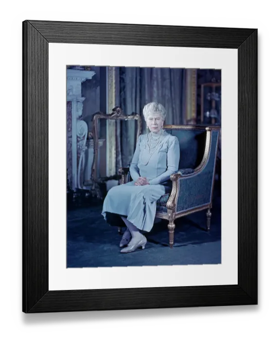 Framed Print : Full Length Ph. Of Queen Mary Seated
