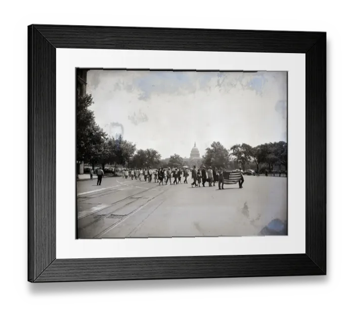 Framed Print : Delegation Demonstrates At The Capitol