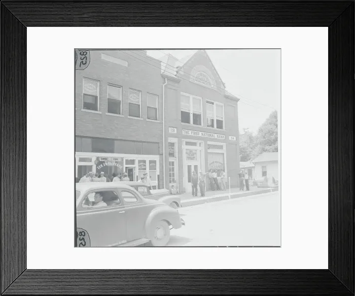 Framed Print : Pedestrians and Motorist on First National Bank Site Framed Print : Pedestrians and Motorist on First National Bank Site