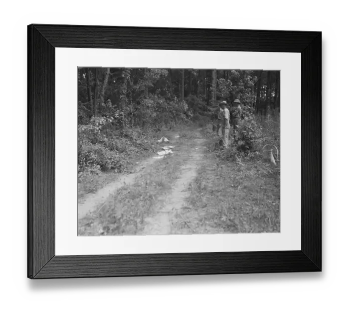 Framed Print : Residents Examining Murder Site Framed Print : Residents Examining Murder Site