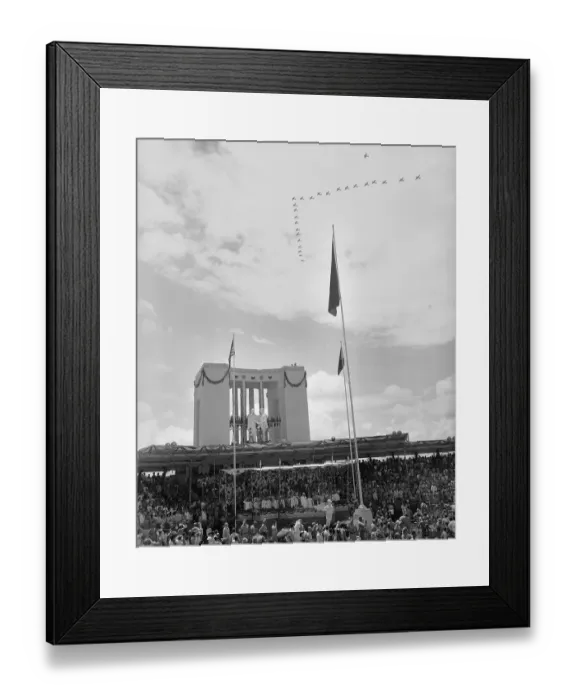 Framed Print : Air Show over Large Attending Crowd Framed Print : Air Show over Large Attending Crowd