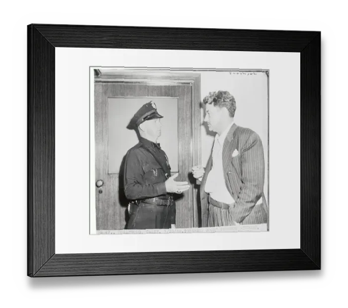 Framed Print : Preston Sturges at Hospital to Visit Howard Hughes