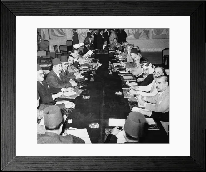 Framed Print : Leaders Seated at Arab League Conference Framed Print : Leaders Seated at Arab League Conference