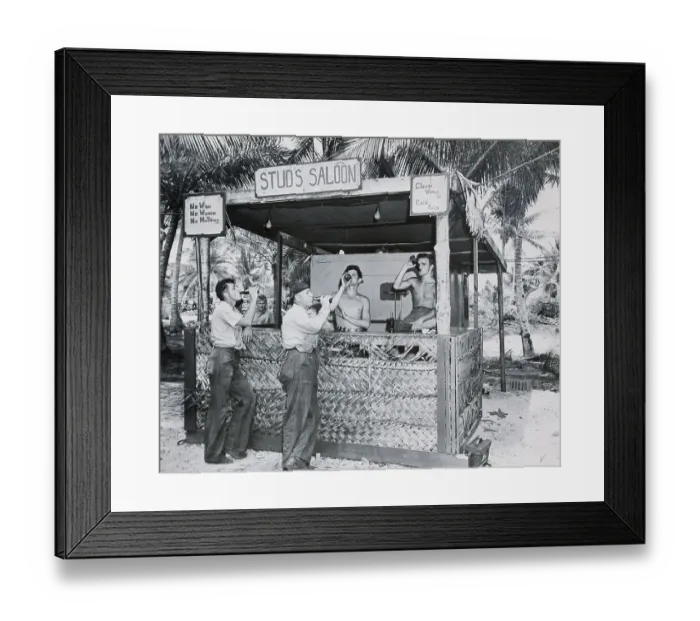 Framed Print : Men Drinking Coca Cola At Drink Stand Framed Print : Men Drinking Coca Cola At Drink Stand