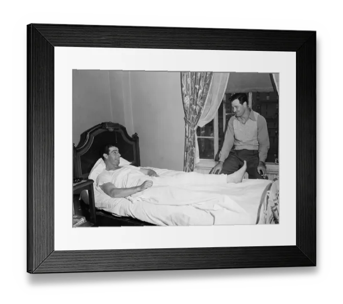Framed Print : Joe DiMaggio in Bed Framed Print : Joe DiMaggio in Bed