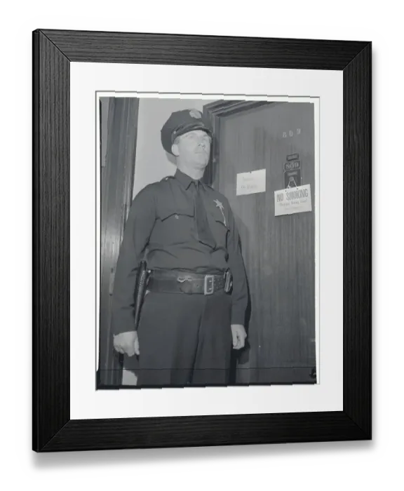 Framed Print : Sheriff Guarding Howard Hughes Hospital Room Framed Print : Sheriff Guarding Howard Hughes Hospital Room