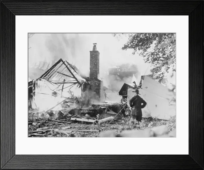 Framed Print : Howard Hughes Plane Crash Framed Print : Howard Hughes Plane Crash