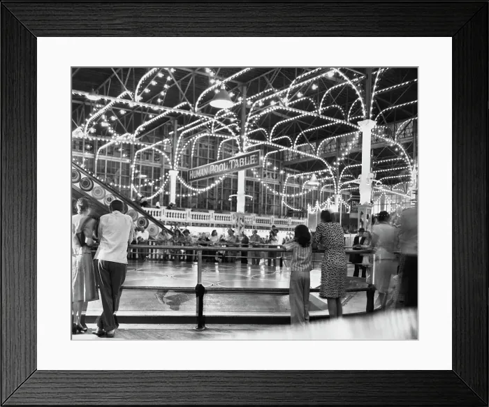 Framed Print : The Human Pool Table at Steeplechase Park Framed Print : The Human Pool Table at Steeplechase Park