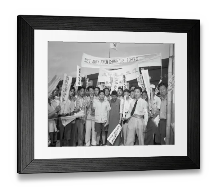 Framed Print : Chinese Demonstrating Framed Print : Chinese Demonstrating