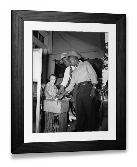 Framed Print : African-Americans Vote In Mississipi Framed Print : African-Americans Vote In Mississipi