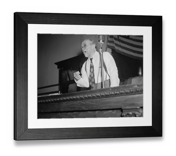 Framed Print : Theodore G. Bilbo Giving Speech Framed Print : Theodore G. Bilbo Giving Speech