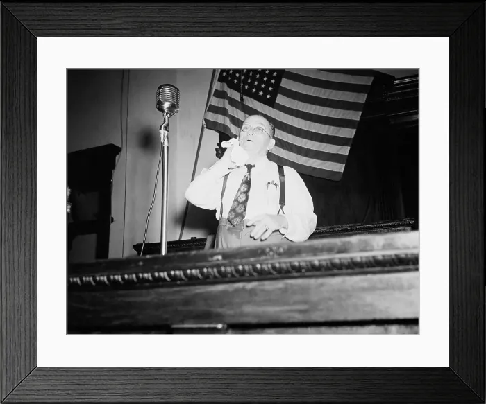 Framed Print : Theodore G. Bilbo Giving Speech Framed Print : Theodore G. Bilbo Giving Speech