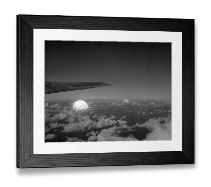 Framed Print : Picture from B-29 Flying Over Bikini Island Framed Print : Picture from B-29 Flying Over Bikini Island
