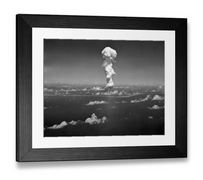 Framed Print : Atomic Bomb Mushroom Over Bikini Isle Framed Print : Atomic Bomb Mushroom Over Bikini Isle