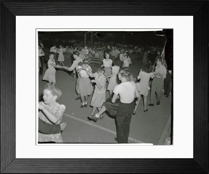 Framed Print : Young People Dancing Outside Framed Print : Young People Dancing Outside