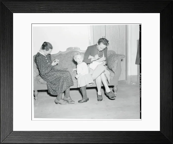 Framed Print : Two Women Sewing Framed Print : Two Women Sewing