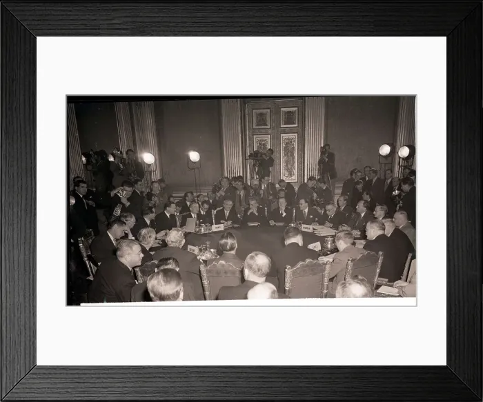 Framed Print : Big Four Leaders at Peace Meeting Framed Print : Big Four Leaders at Peace Meeting