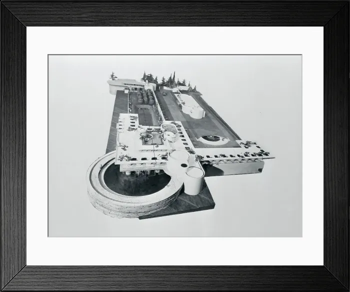 Framed Print : Frank Lloyd Wright Model