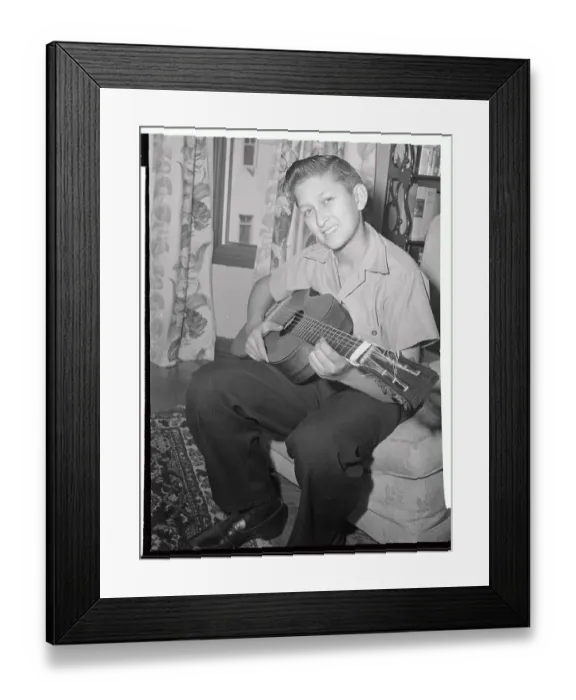 Framed Print : Boy Playing Guitar Framed Print : Boy Playing Guitar