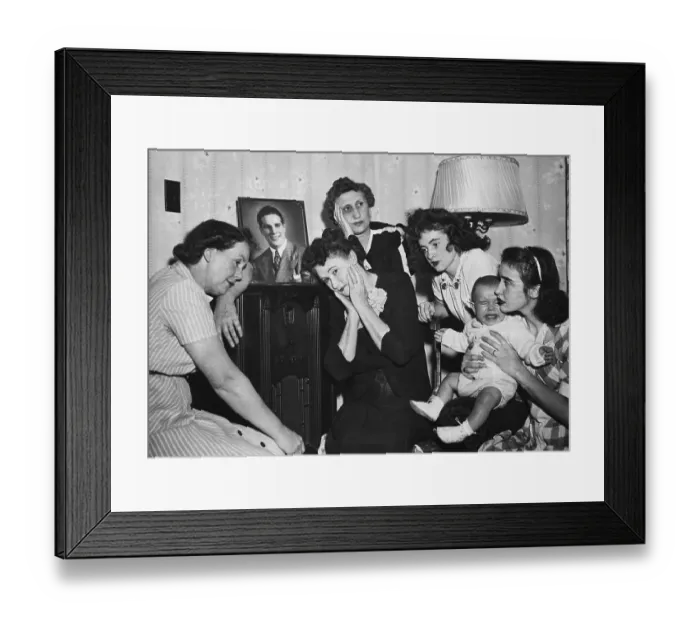 Framed Print : Women Listening to Radio Framed Print : Women Listening to Radio