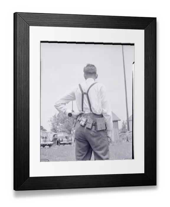 Framed Print : Back View of Man Wearing Illegal Surveillance Transmitter Framed Print : Back View of Man Wearing Illegal Surveillance Transmitter