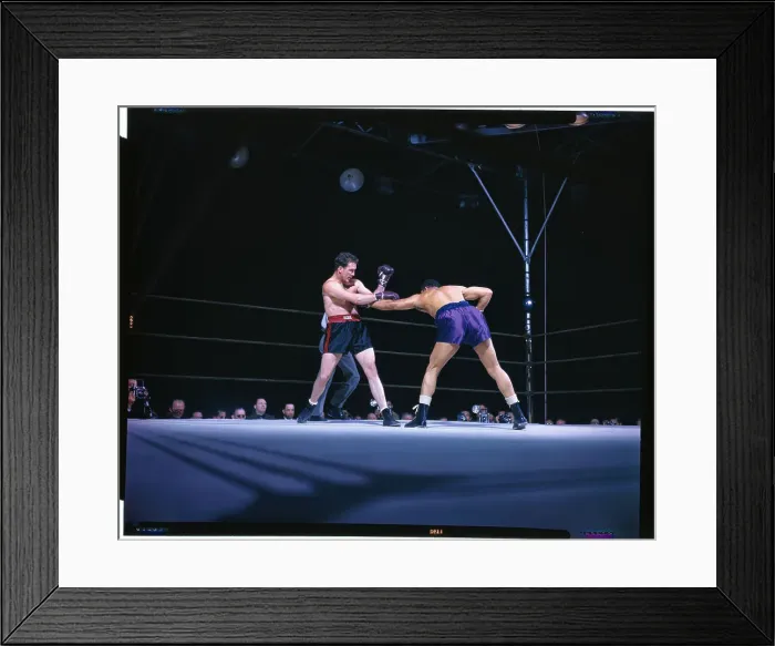 Framed Print : Louis and Conn in Boxing Action Framed Print : Louis and Conn in Boxing Action