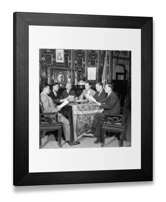 Framed Print : Chinese Six Companies Benevolent Association Meeting Framed Print : Chinese Six Companies Benevolent Association Meeting