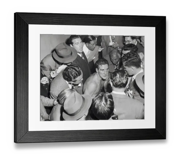 Framed Print : Billy Conn Surrounded by Waiters