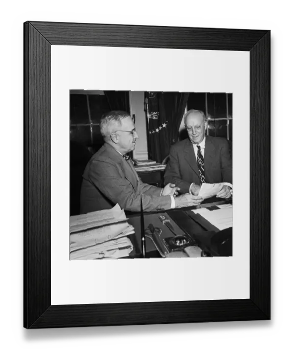 Framed Print : Eugene Meyer And Truman Talking Framed Print : Eugene Meyer And Truman Talking
