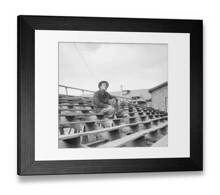 Framed Print : Joe Louis Seated Alone In Stands Framed Print : Joe Louis Seated Alone In Stands